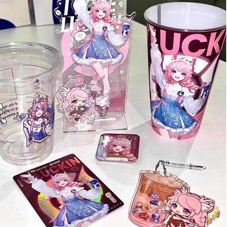 瑞幸x王者荣耀联名周边立牌吧唧高颜值桌面摆件装饰收藏纪念礼物