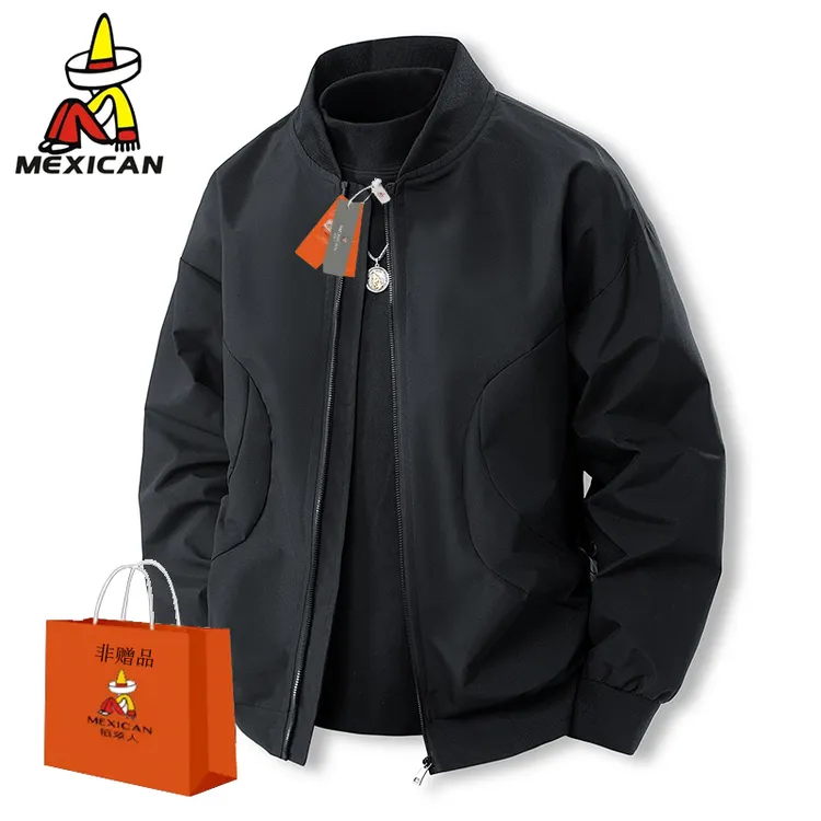Mexican/稻草人潮牌春季飞行服夹克棒球领休闲百搭外套男士