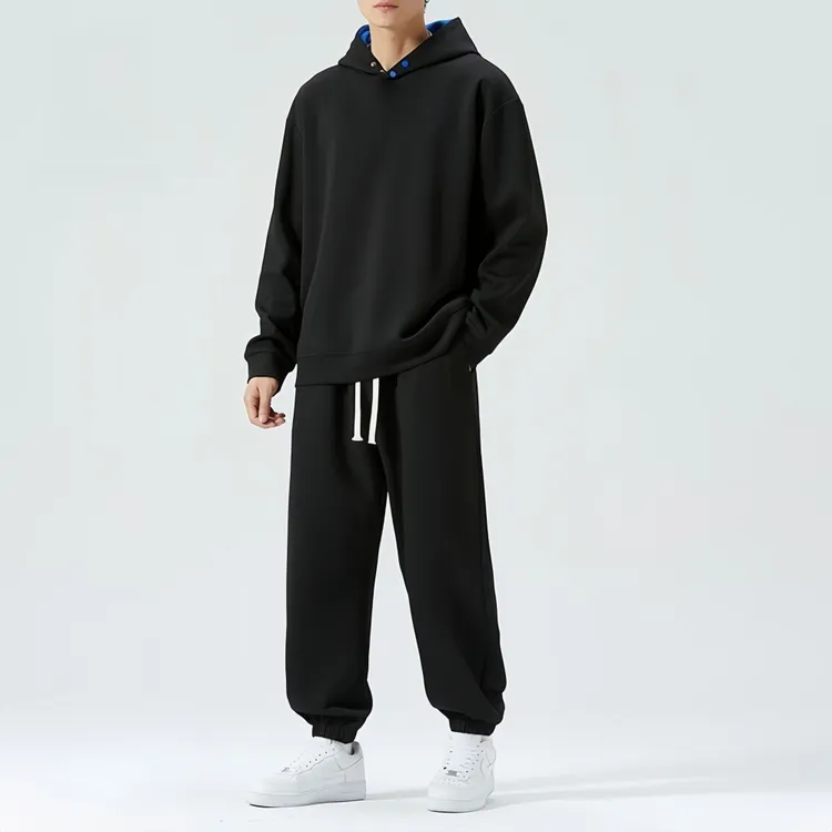 PLAYBOY/花花公子秋冬季男士户外卫衣套装新款潮牌宽松连帽两件套