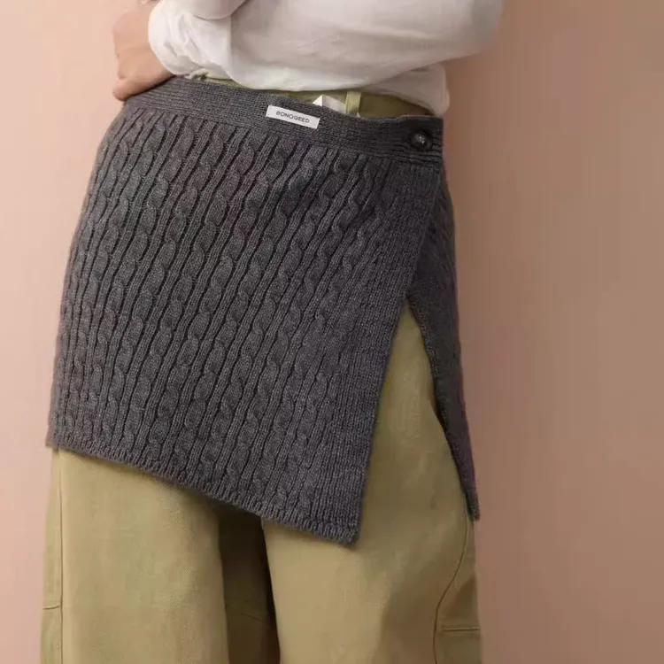 小众羊毛麻花屁帘小众叠搭半身裙氛围感百搭披肩裹胸多用内搭叠穿