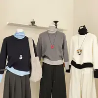 seeyou@s360 韩系洋气撞色假两件高领打底衫 11-2