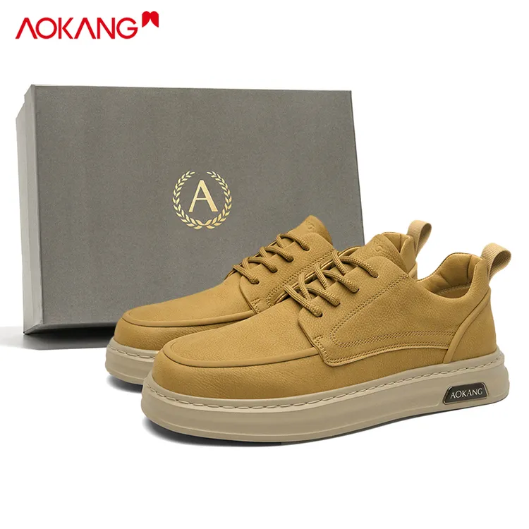 Aokang/奥康2025冬季防水休闲男士运动百搭增高潮流男鞋低帮板鞋