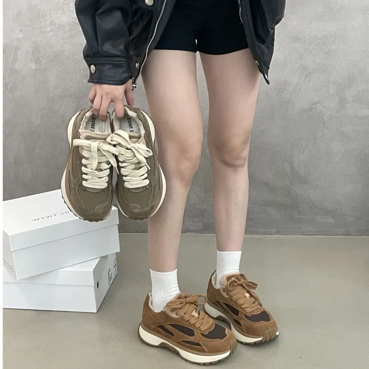 SGIRL TWTW加绒休闲运动鞋冬季保暖韩版百搭增高厚底阿甘鞋A656-1