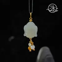 木润【如来】天然和田玉白玉吊坠  S925银