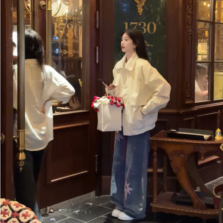 【保暖搭子】美式复古加绒保暖皮外套2025秋冬vintage百搭皮衣夹克