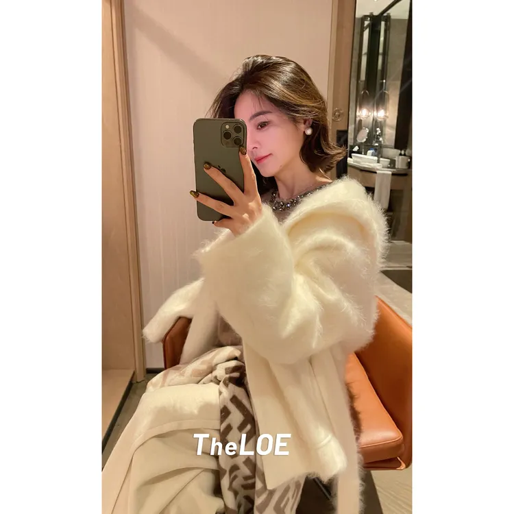 TheLOE/【浴袍拉绒大衣】宽松时尚减龄外套#LE-W9908