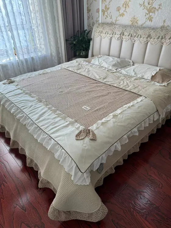 爽姐推荐韩系拼色薄被四件套