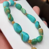 绿松石珠宝奇石18K金镶嵌