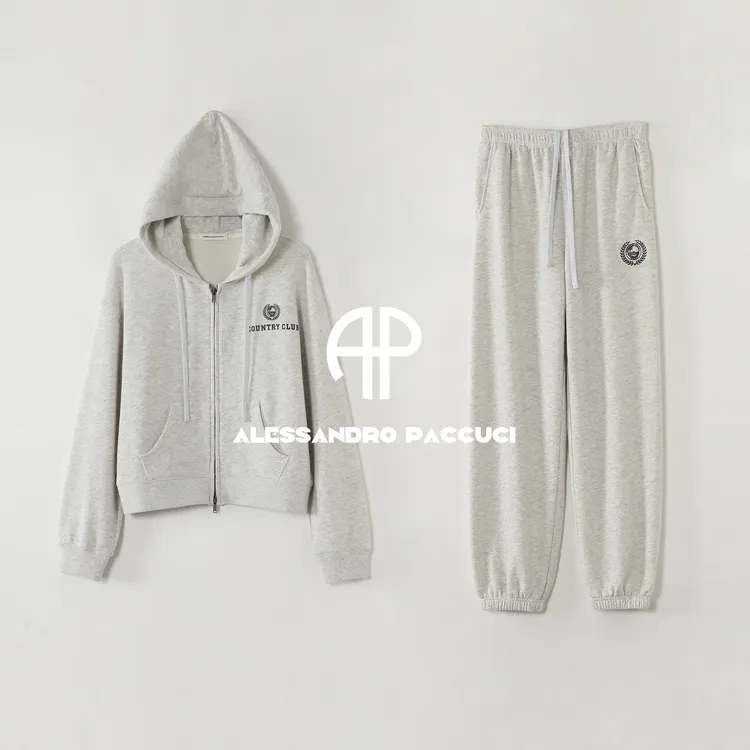 AP洛哥61003WT/61001KV【俱乐部套装】棉连帽抽绳外套/束脚休闲裤