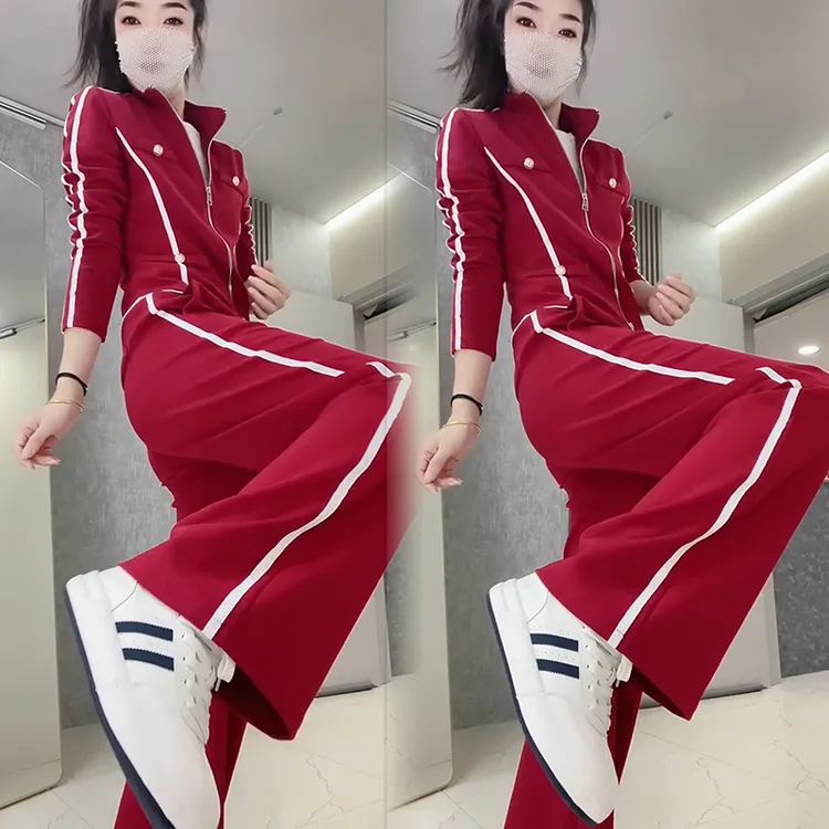2025秋季新款时尚显瘦气质网红高档套装女高级百搭宽松大码两件套