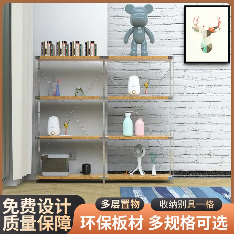 可移动厨房家具置物架收纳架烤箱置物多层落地加厚层板承重架