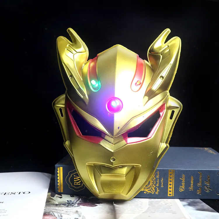 奥特曼赛罗迪迦发光面具卡通玩具男孩表演全脸面罩