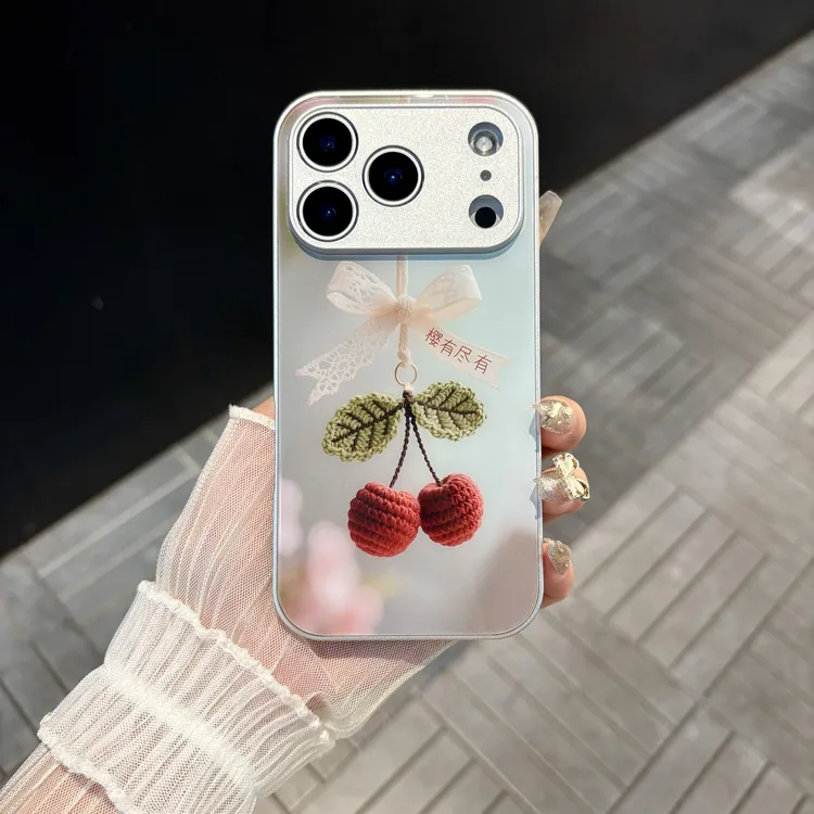 苹果/华为/oppo/vivo/小米 樱有尽有适用iPhone17/16玻璃手机壳