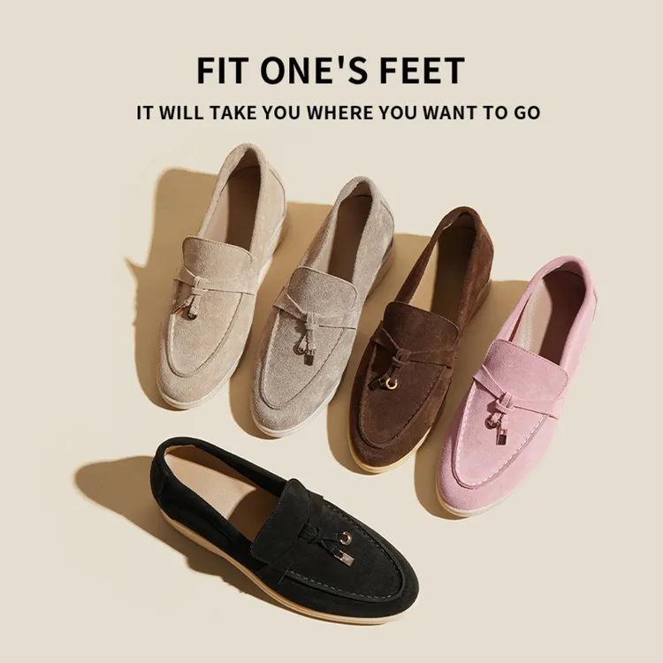 【LP乐福鞋】内增高羊皮经典小众时尚休闲真皮舒适软底软面白底鞋女