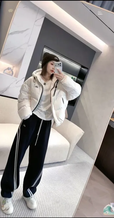 熙薇【风行轨迹】2025秋冬新款时尚加绒潮牌休闲卫裤H6256