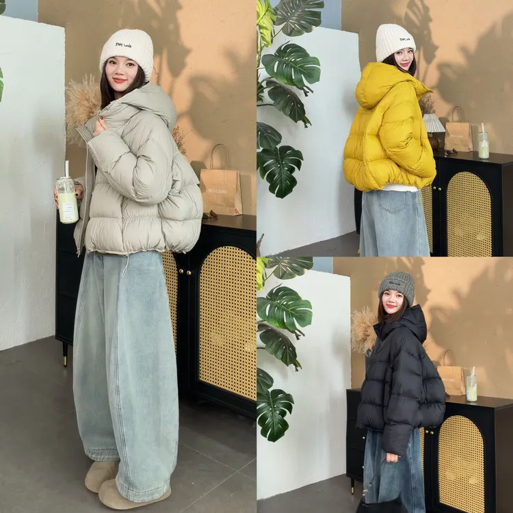 【SI MO】6680冬季新款压背显瘦洋气休闲连帽羽绒服