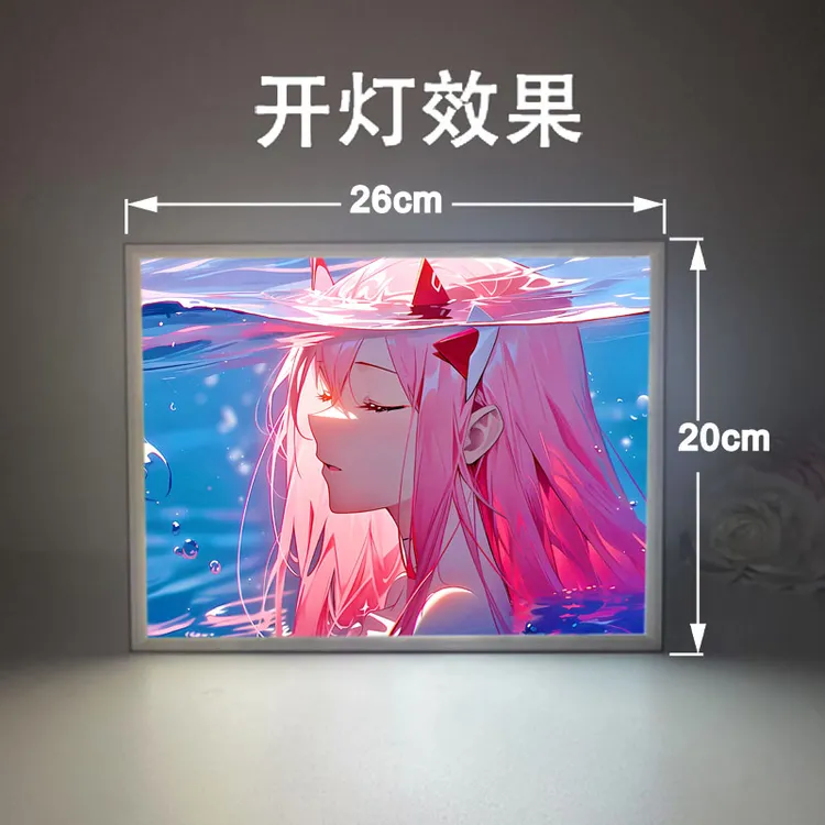 小夜灯usb亲爱的弗兰克斯02动漫手办周边相框摆件氛围礼物灯光画