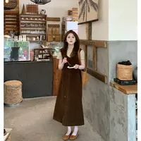 FUGUI RICH【暇步慵懒】小个子背带裙女早春无袖连衣裙 26244L1204