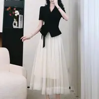 【RG6132】2025年新款显瘦气质小众优雅轻奢百搭潮流设计感套装裙