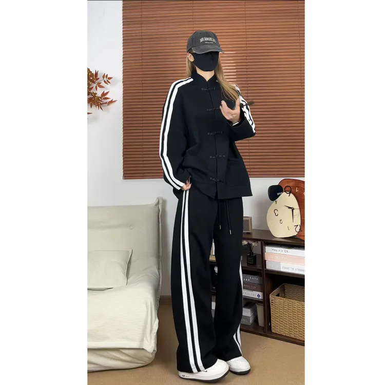 新中式盘扣重磅卫衣外套男女秋季新款潮牌立领卫衣上衣国潮中国风