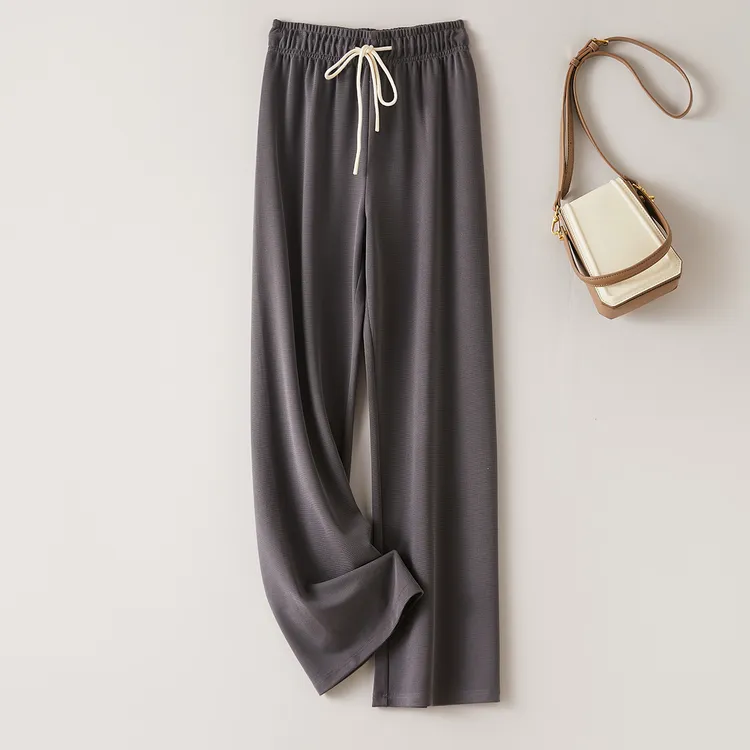 门店18&9！显瘦气质款！巨百搭高腰直筒阔腿女式休闲裤L71618