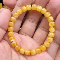 蜜蜡未镶嵌珠宝奇石单圈8mm，微瑕福利