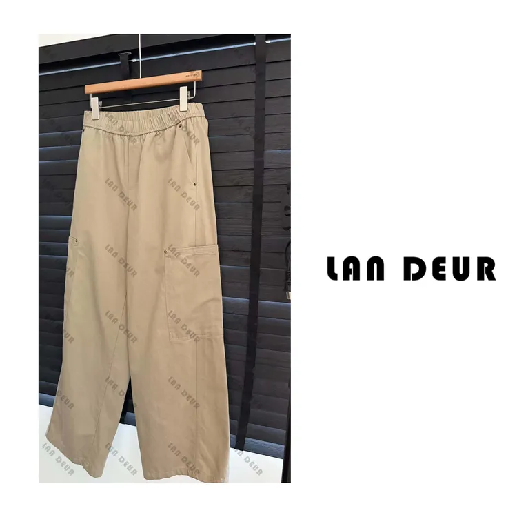 【绵绵云感】气质时尚休闲直筒复古宽松显瘦纯色工装裤子女