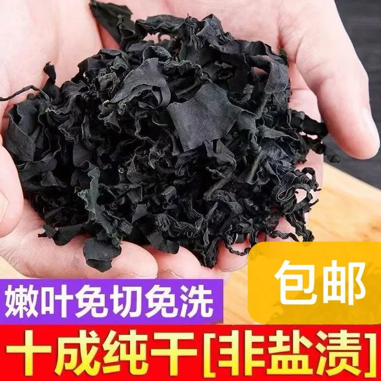 【约15倍泡发】全干裙带菜非盐干海带凉拌菜嫩叶免切藻类干货商品图