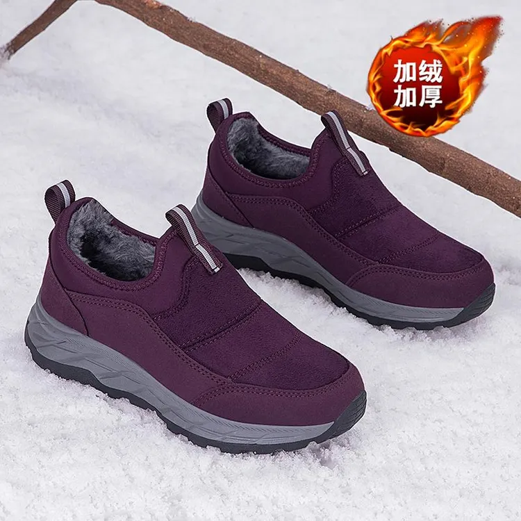张凯丽老人鞋女冬季加厚加绒妈妈鞋防滑棉鞋中老年舒适轻便健步鞋