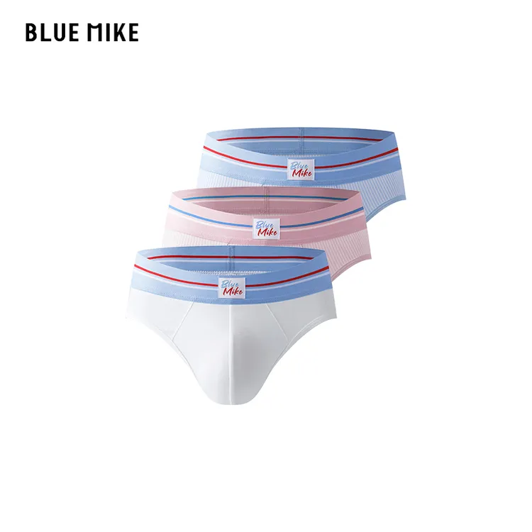 蓝内经典学院风三角裤低腰男士内裤透气短裤男生弹力螺纹腰带舒适