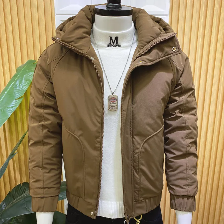 冬季男士新款连帽棉服秋冬保暖外套时尚休闲百搭带帽棉衣男款棉袄