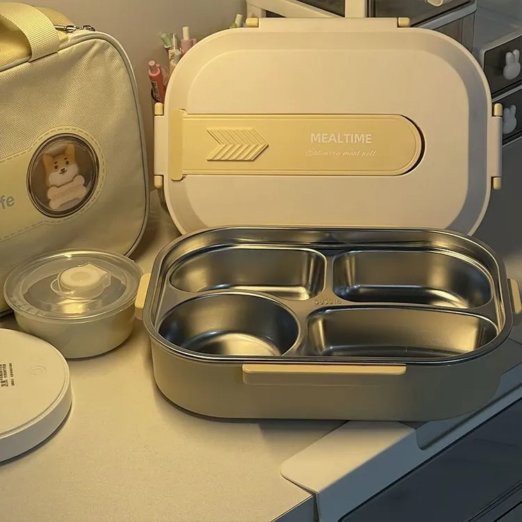 316不锈钢保温饭盒学生小学生专用分格便当盒儿童餐盘餐盒上班族
