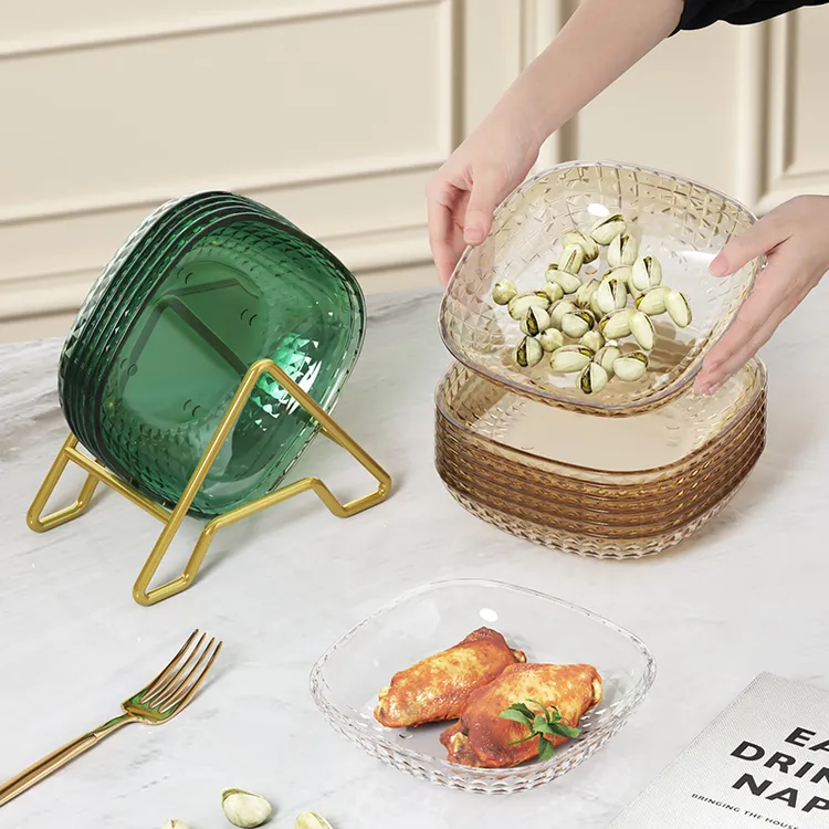 轻奢吐骨碟子餐桌垃圾骨头家用小盘子桌面零食收纳盘创意高颜值