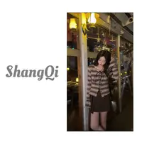 【可可奶毛衣】显瘦针织网红时尚咖色短款毛衣--CY-95卡码拍大