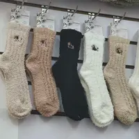 女生冬季厚款腊肠狗袜子5双装