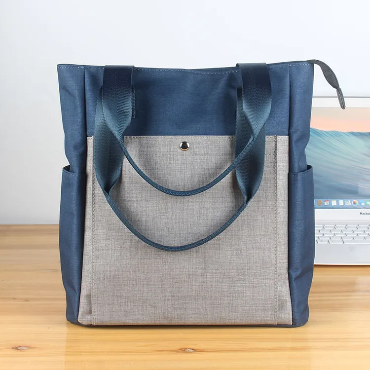 2025夏季新款学生单肩包便携补习包通勤A4资料收纳包会议包宣传袋