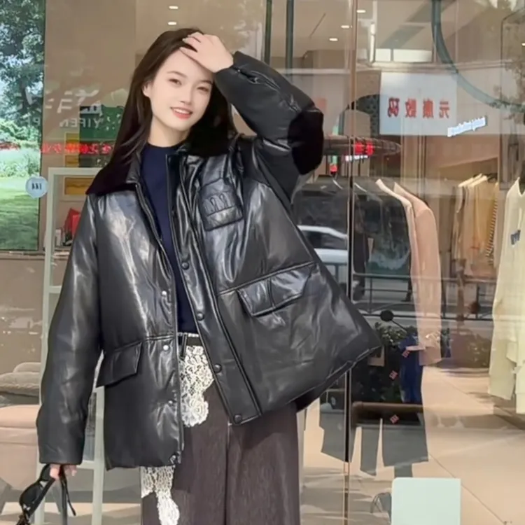 mithworld女装环保皮革羽绒服