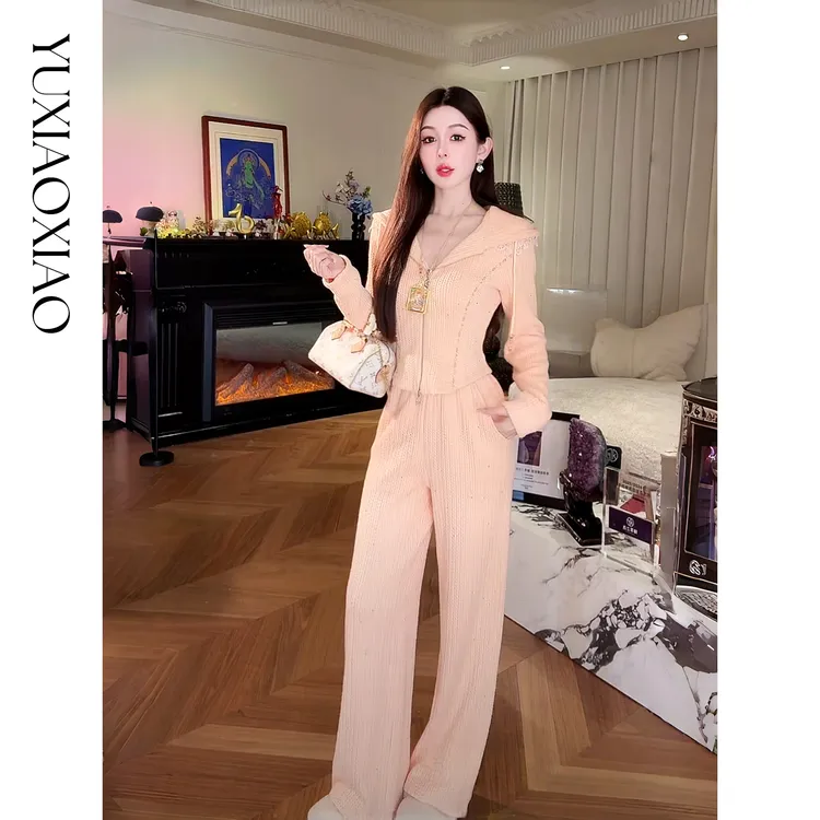 余潇潇【自律美学】高级肌理感亲肤挺括收腰外套&直筒休闲裤套装