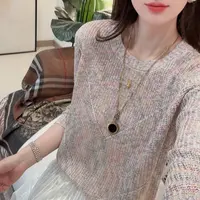 1836【迪好甄选】2025春季新款V领韩版彩色慵懒百搭宽松显瘦上衣