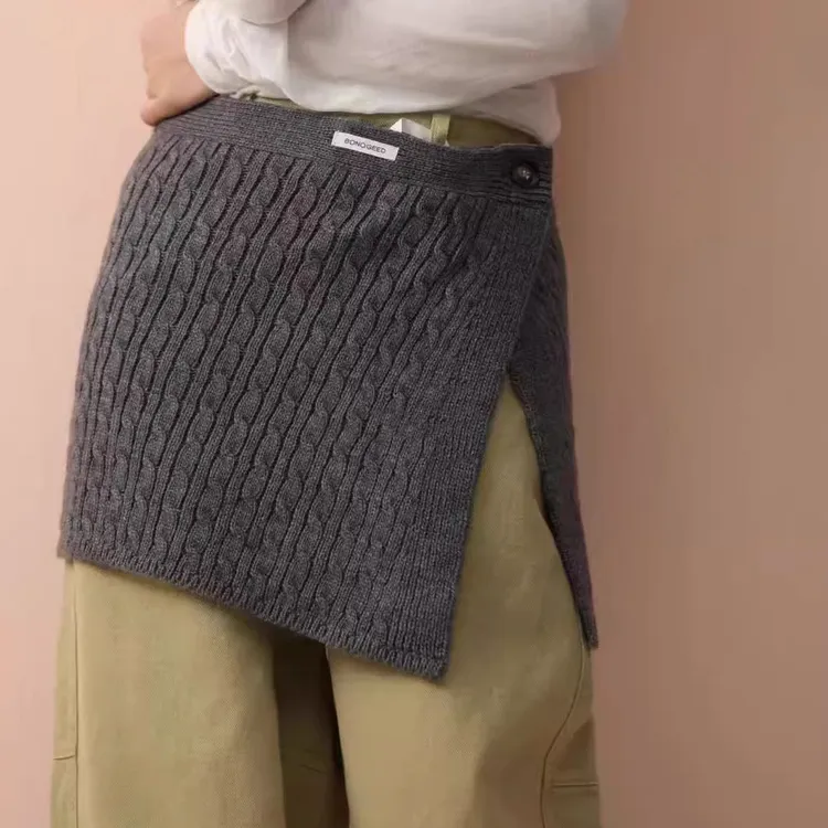 小众羊毛麻花屁帘小众叠搭半身裙氛围感百搭披肩裹胸多用内搭叠穿
