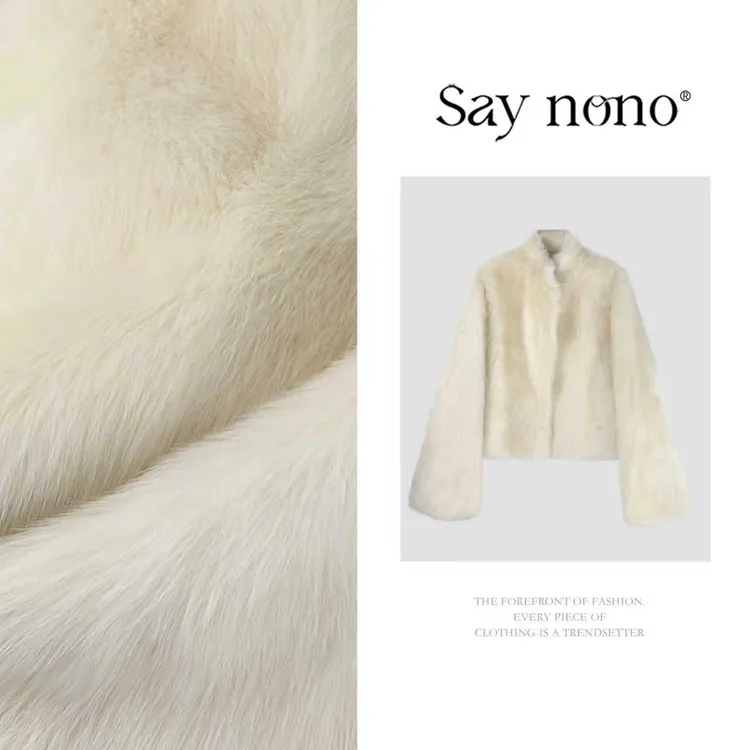 懒猫nono│Saynono 时尚复古简约慵懒风皮毛一体皮草外套 GS1118DY