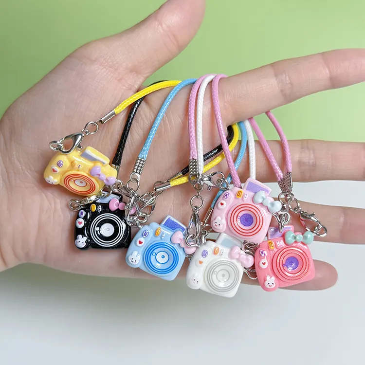 可爱卡通迷你小相机钥匙扣小挂件手机链书包公仔包包少女心挂饰