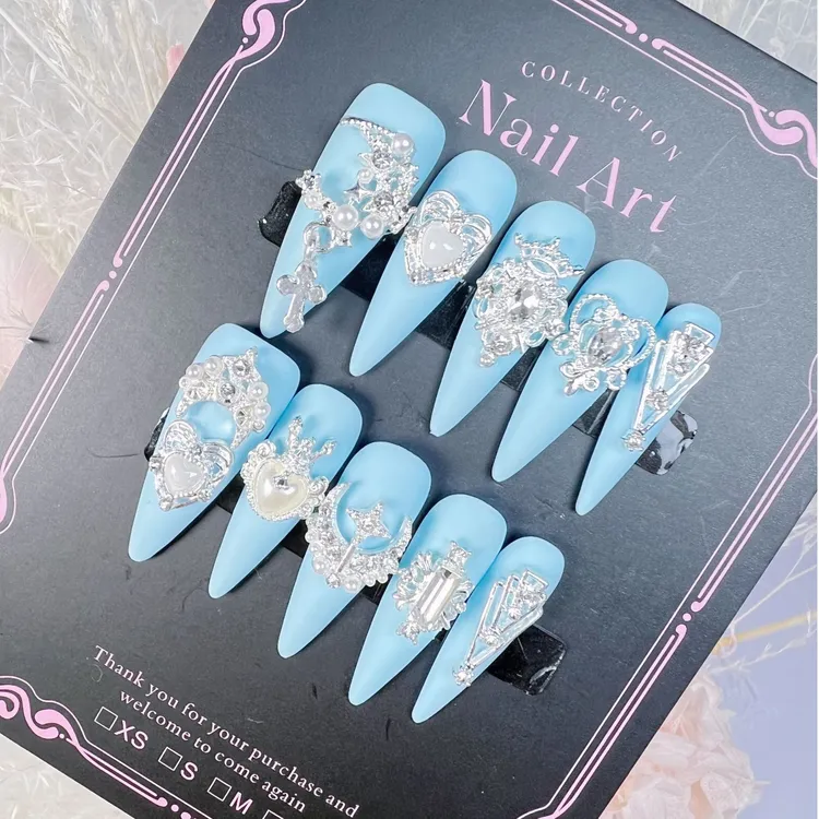 富婆款轻奢重工美甲穿戴甲御姐贵妇富婆款美甲