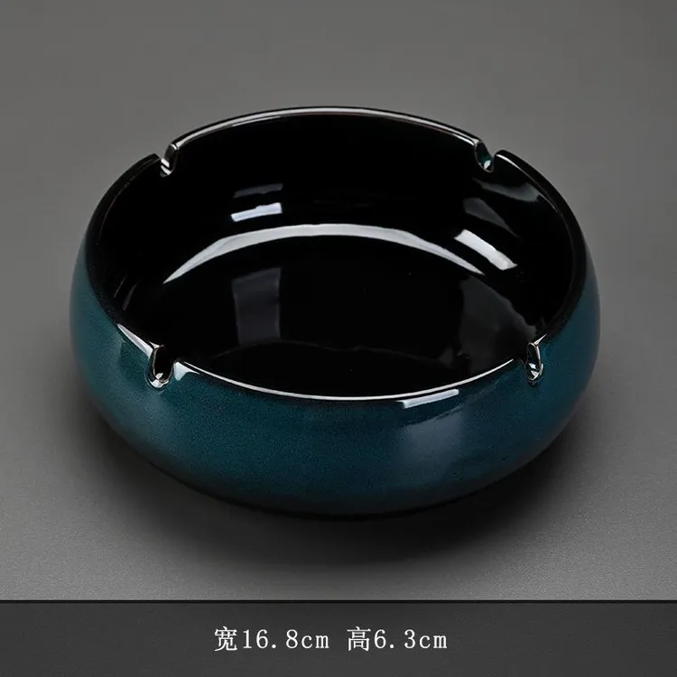 创意潮流复古烟灰缸家用办公室防飞灰设计