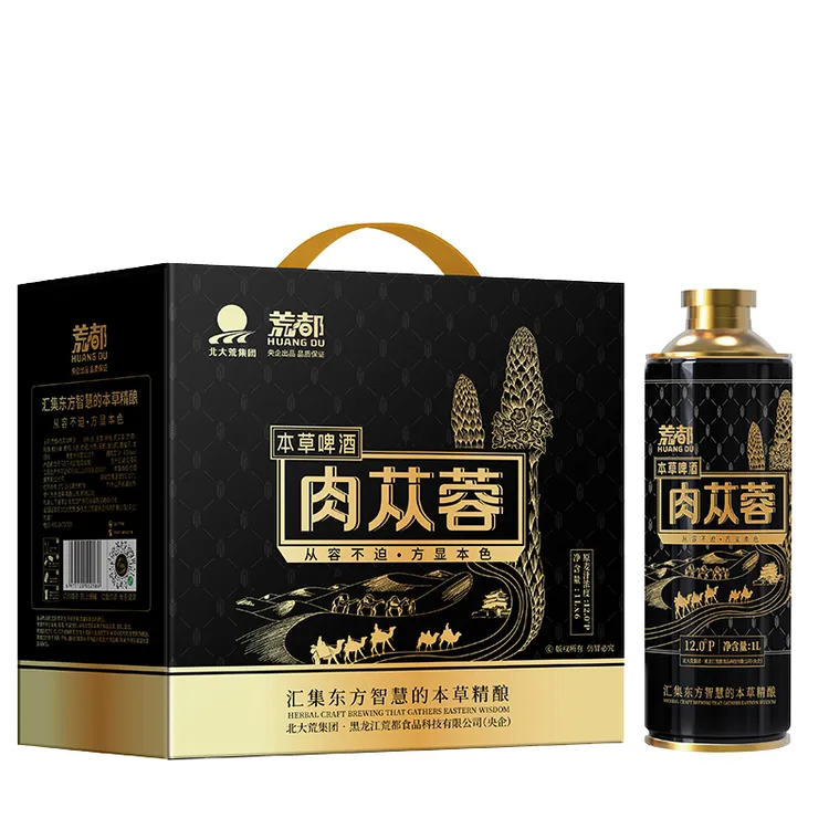 周周专属荒都肉苁蓉精酿啤酒本草风味麦香浓郁1000ml*6瓶整箱
