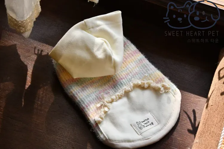 Sweet Heart  多巴胺来袭~彩虹连帽背心卫衣柔软舒适宠物衣服