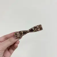 L857夕洛长蝴蝶结鸭夹一个装新款高级感鸭嘴夹韩版气质边夹发夹