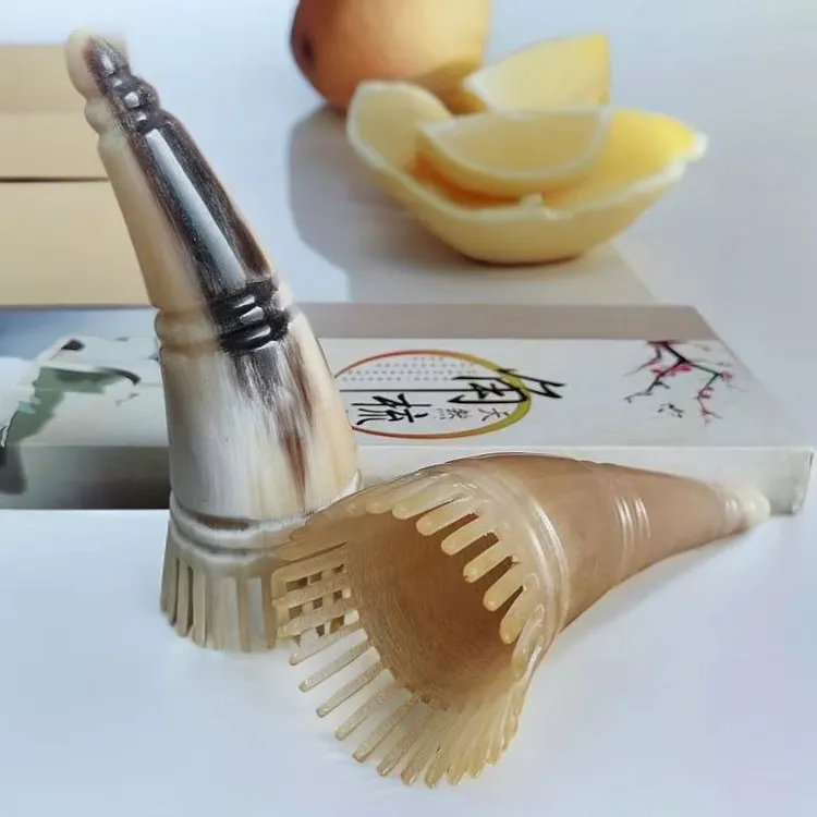 【厂家直销】正品天然牛角头部按摩梳洗头梳家用疏通大号梳子头疗梳