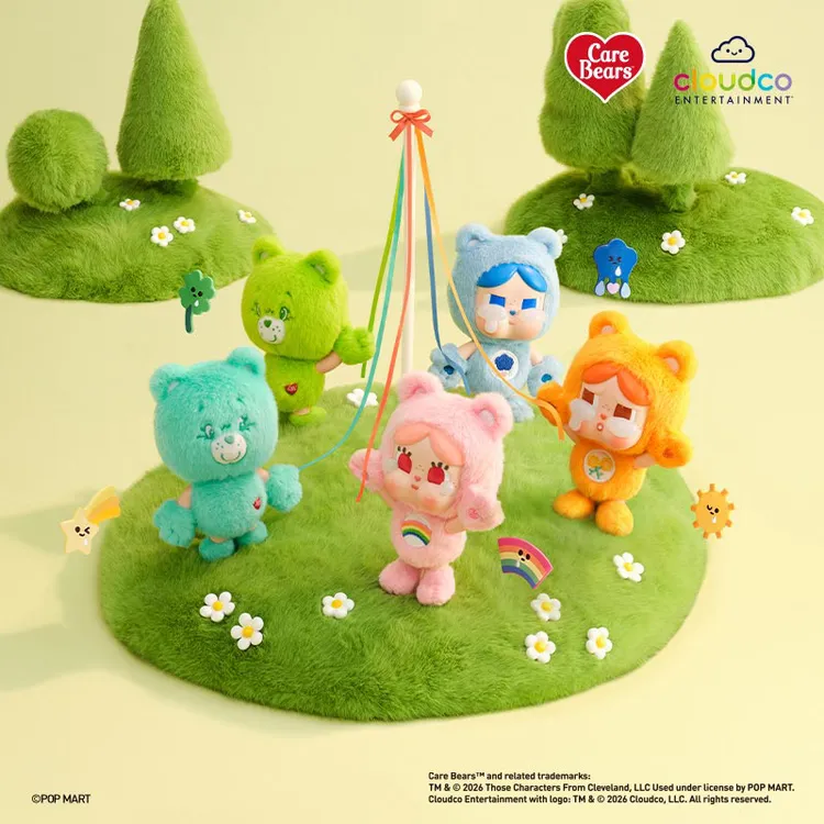 POP MART/泡泡玛特CRYBABY爱心熊系列搪胶毛绒挂件正版潮玩盲盒