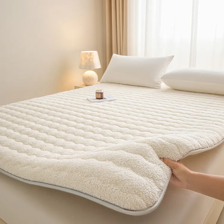 加厚纯色加绒保暖床垫软垫子学生宿舍床护垫床褥垫卧室租房铺底垫